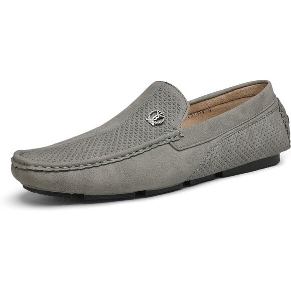〽️Men\'s Grey Bruno Marc  Penny Moccasins Comfortable Casual Dress Loafers main image 6